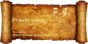 Prauda Gunda névjegykártya